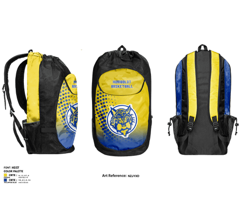 Gear Bag, Humboldt High School Basketball, Men's Basketball, Teamtime, Team time, sublimation, custom sports apparel, team uniforms, spirit wear, spiritwear, sports uniforms, custom shirts, team store, custom team store, fundraiser sports, apparel fundraiser