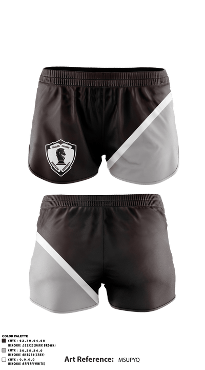 Black Knight Security 84076713 Track Shorts - 1