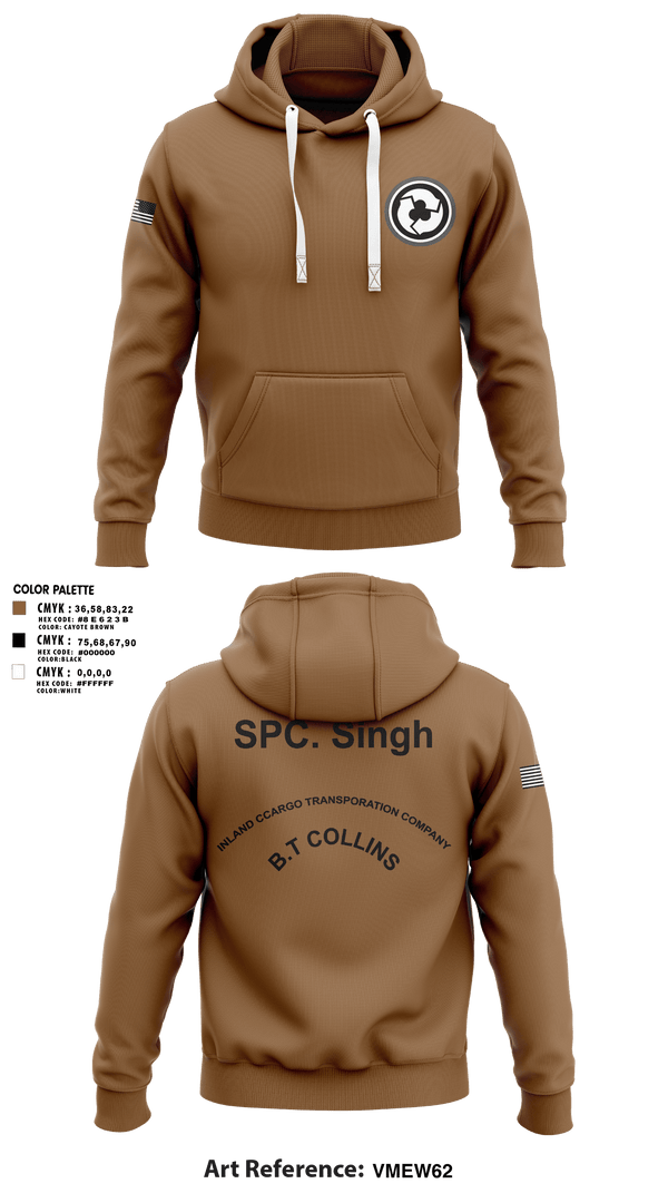 Hoodie, 227TH ICTC, Army, Teamtime, Team time, sublimation, custom sports apparel, team uniforms, spirit wear, spiritwear, sports uniforms, custom shirts, team store, custom team store, fundraiser sports, apparel fundraiser
