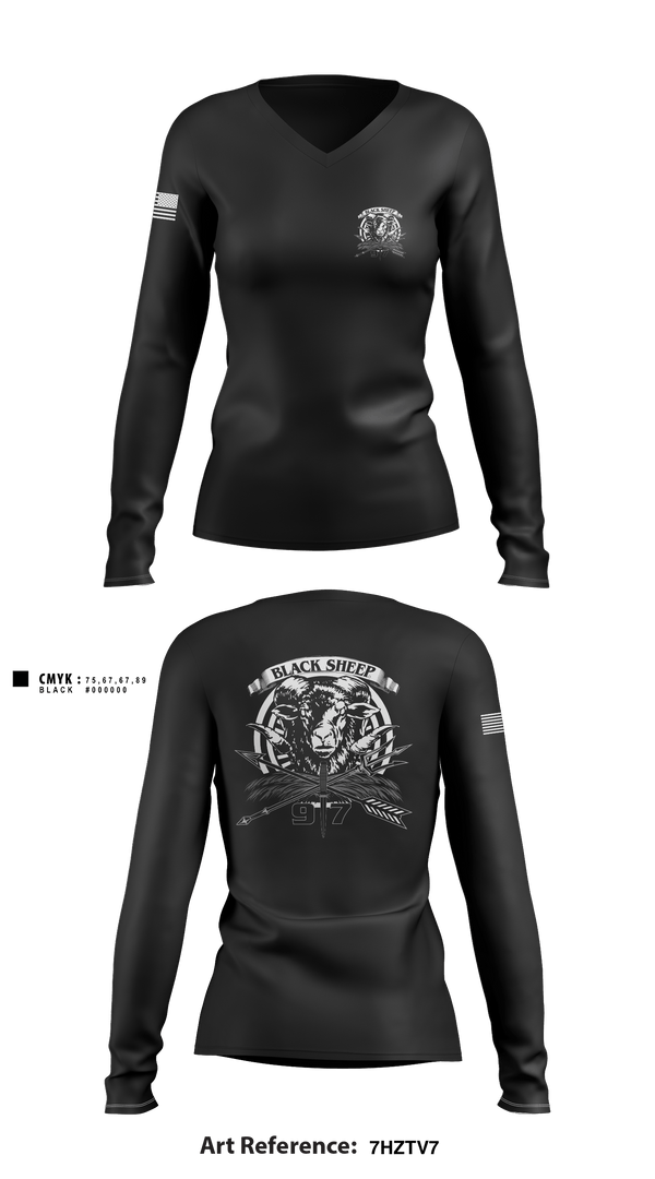 Women's Long Sleeve Vneck Shirt, , Army, Teamtime, Team time, sublimation, custom sports apparel, team uniforms, spirit wear, spiritwear, sports uniforms, custom shirts, team store, custom team store, fundraiser sports, apparel fundraiser