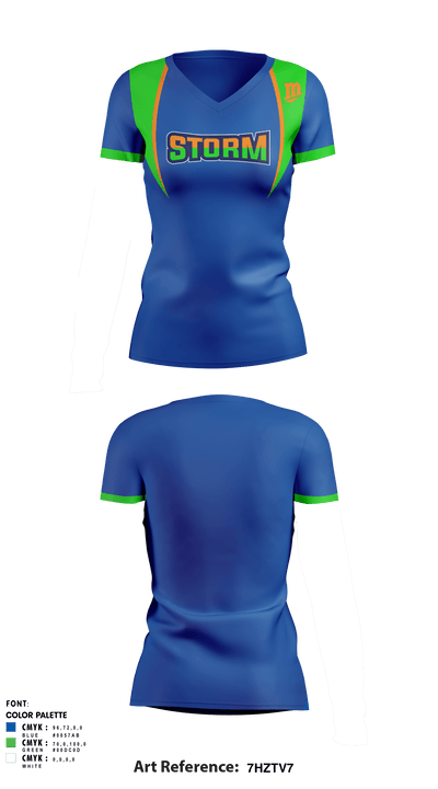 Storm Track & Field 46141065 Women's Short Sleeve V-neck Shirt - 3