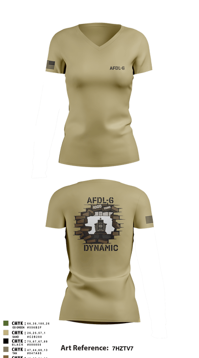 Dynamic 42906299 Women's Short Sleeve V-neck Shirt - 50