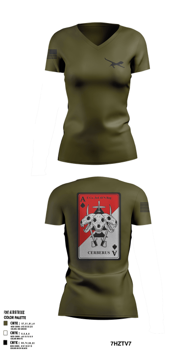 E.Co 3/CAB “Cerberus” 56288526 Women's Short Sleeve V-neck Shirt - 44