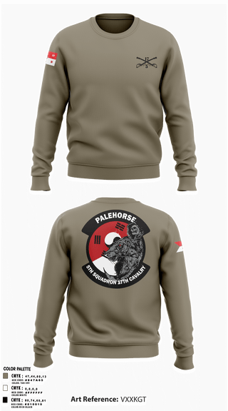 Crew Neck Sweatshirt, B TRP 5-17 ACS, Army, Teamtime, Team time, sublimation, custom sports apparel, team uniforms, spirit wear, spiritwear, sports uniforms, custom shirts, team store, custom team store, fundraiser sports, apparel fundraiser