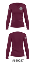Leonia High School Basketball 14590768 Women's Long Sleeve V-neck Shirt - 20
