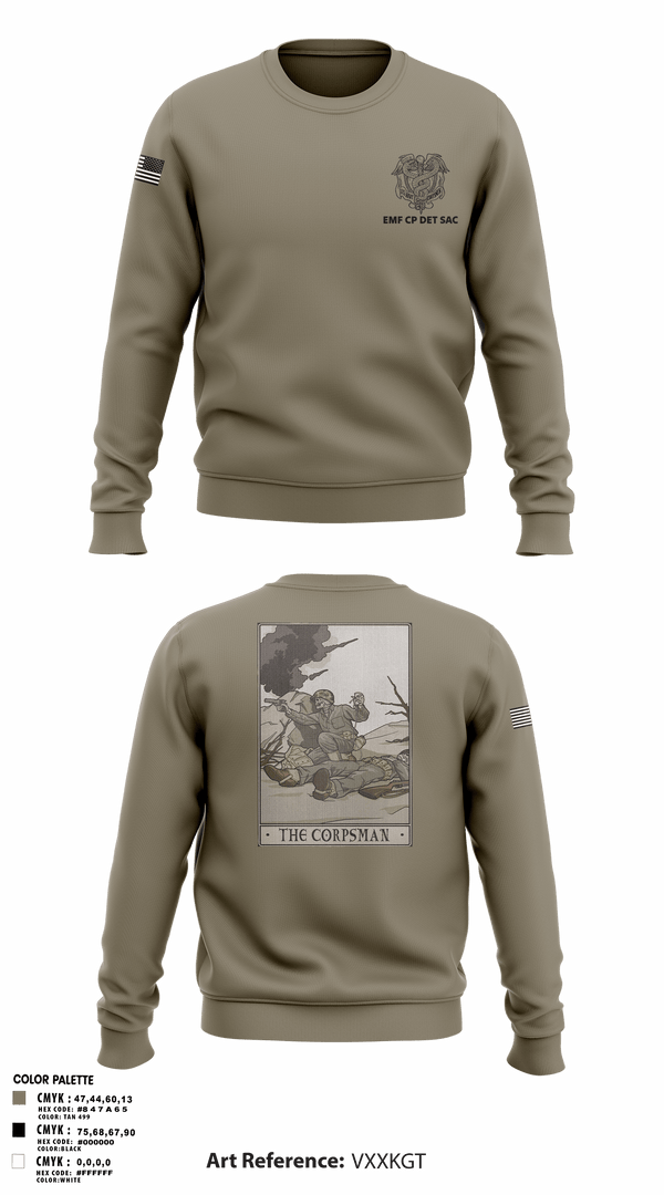 Crew Neck Sweatshirt, EMF CP DET SAC, , Teamtime, Team time, sublimation, custom sports apparel, team uniforms, spirit wear, spiritwear, sports uniforms, custom shirts, team store, custom team store, fundraiser sports, apparel fundraiser