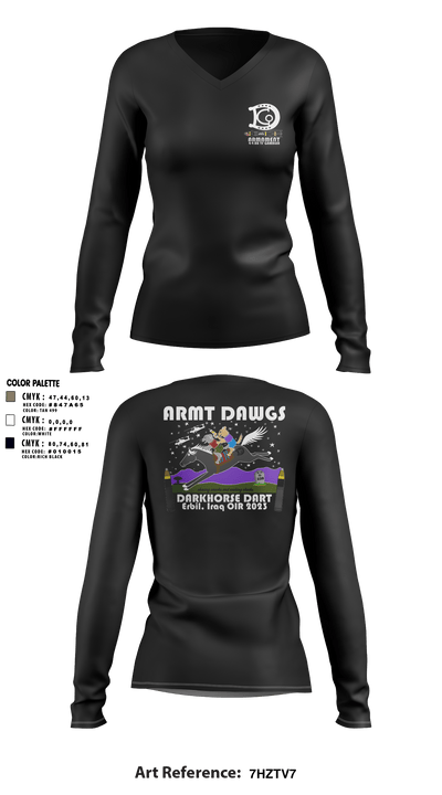 ARMT 4-4 AB 48571947 Women's Long Sleeve V-neck Shirt - 52