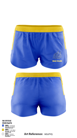 Women's Shorts, Milan Village Elementary School, Spirit Store, Teamtime, Team time, sublimation, custom sports apparel, team uniforms, spirit wear, spiritwear, sports uniforms, custom shirts, team store, custom team store, fundraiser sports, apparel fundraiser