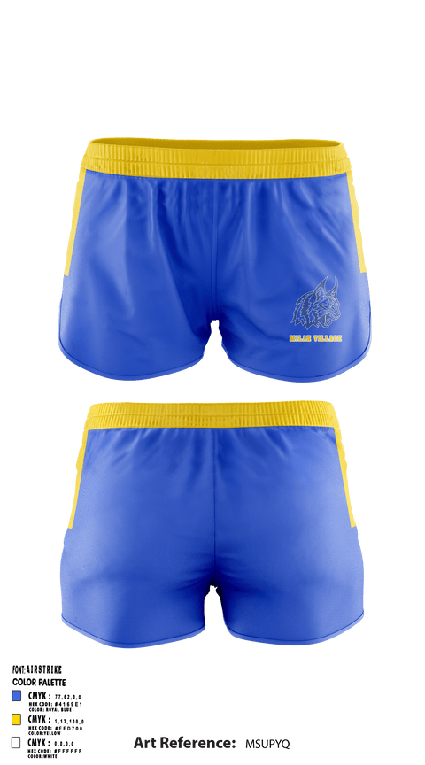 Women's Shorts, Milan Village Elementary School, Spirit Store, Teamtime, Team time, sublimation, custom sports apparel, team uniforms, spirit wear, spiritwear, sports uniforms, custom shirts, team store, custom team store, fundraiser sports, apparel fundraiser