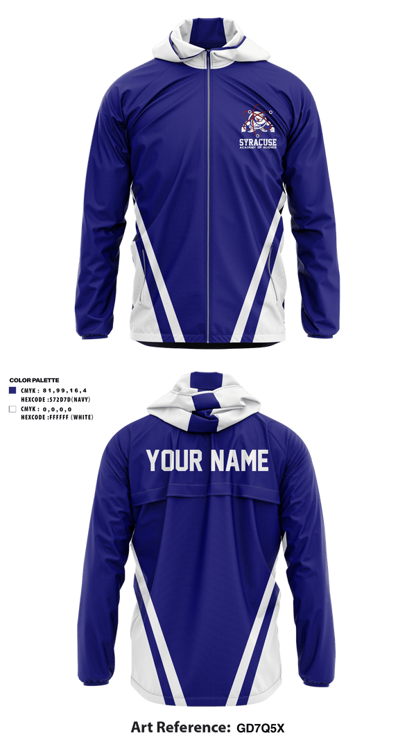 Windbreaker, Syracuse Academy of Science, Track & Field, Teamtime, Team time, sublimation, custom sports apparel, team uniforms, spirit wear, spiritwear, sports uniforms, custom shirts, team store, custom team store, fundraiser sports, apparel fundraiser