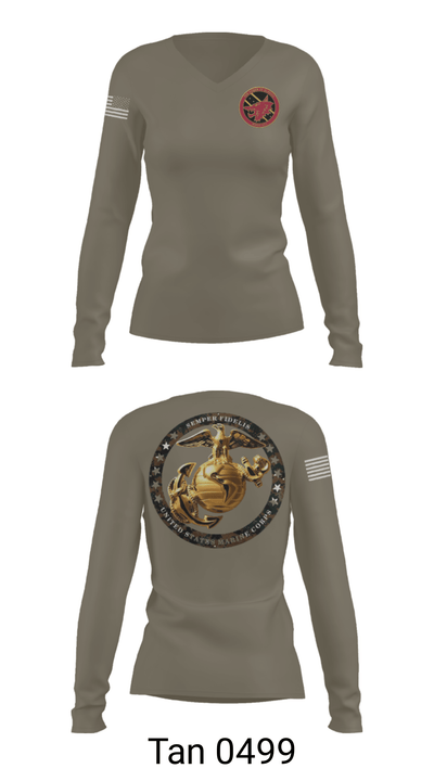 MWSS 471 DET A 71536403 Women's Long Sleeve V-neck Shirt - 41