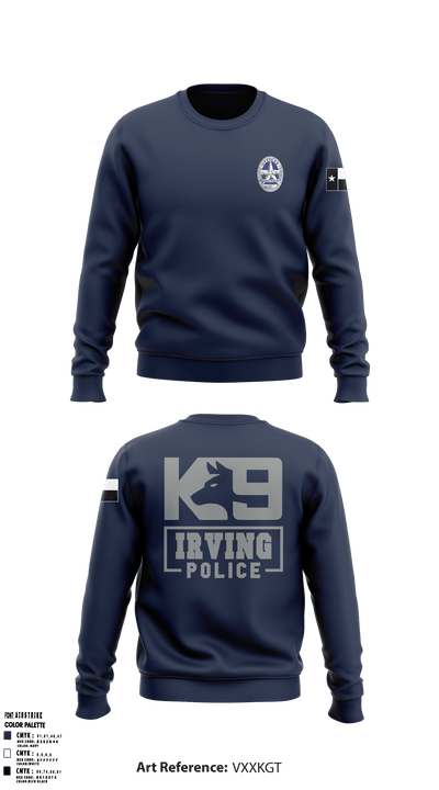 Irving Police K9 Unit 73761105 Crew Neck Sweatshirt - 2