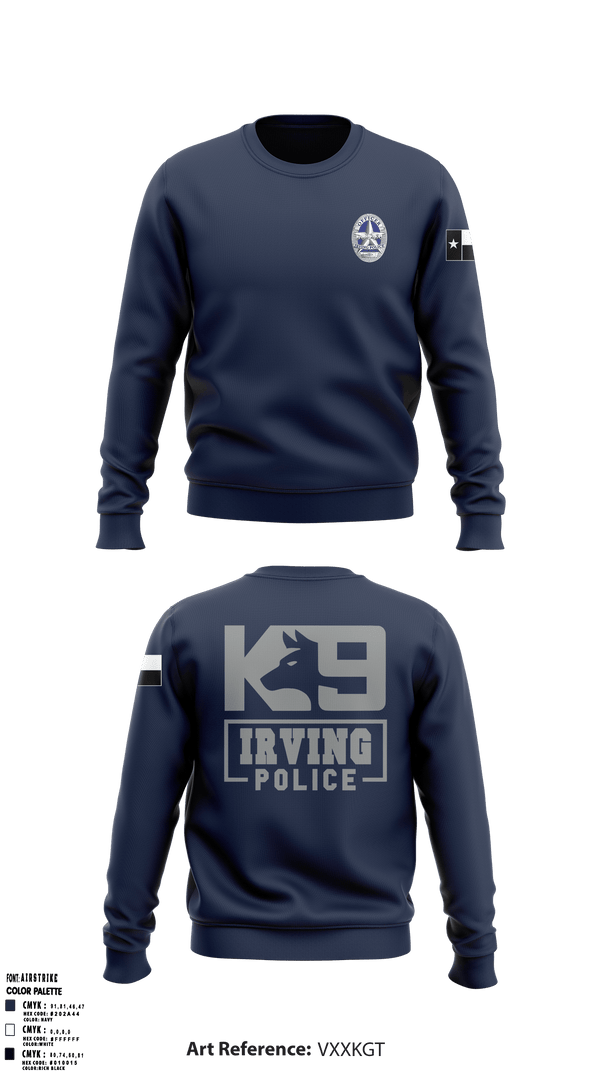 Crew Neck Sweatshirt, , Police, Teamtime, Team time, sublimation, custom sports apparel, team uniforms, spirit wear, spiritwear, sports uniforms, custom shirts, team store, custom team store, fundraiser sports, apparel fundraiser