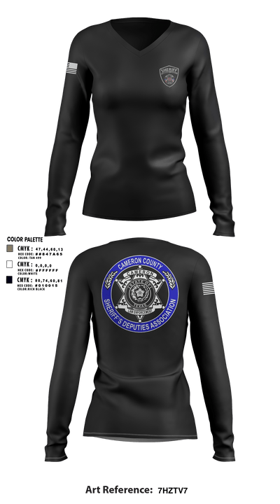 Carrizalez 45430604 Women's Long Sleeve V-neck Shirt - 3