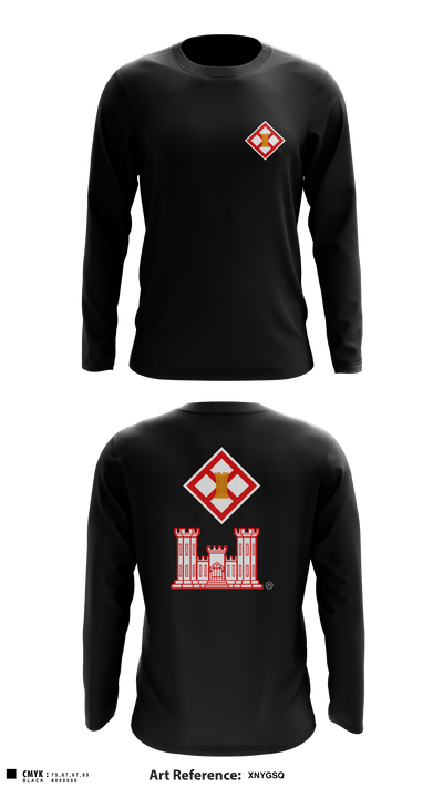 344th CEC 63677507 Long Sleeve Performance Shirt - 1