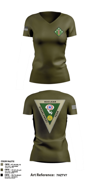Women's Short Sleeve Vneck Shirt, , Army, Teamtime, Team time, sublimation, custom sports apparel, team uniforms, spirit wear, spiritwear, sports uniforms, custom shirts, team store, custom team store, fundraiser sports, apparel fundraiser