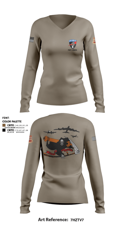 DET 1 HHB 1-258 FA 53026812 Women's Long Sleeve V-neck Shirt - 4