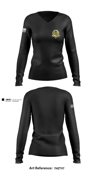 Women's Long Sleeve Vneck Shirt, , Marines, Teamtime, Team time, sublimation, custom sports apparel, team uniforms, spirit wear, spiritwear, sports uniforms, custom shirts, team store, custom team store, fundraiser sports, apparel fundraiser