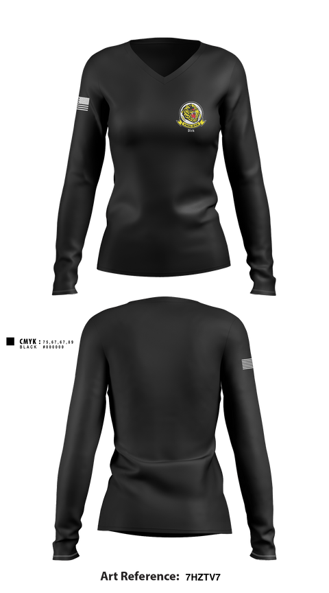 Women's Long Sleeve Vneck Shirt, , Marines, Teamtime, Team time, sublimation, custom sports apparel, team uniforms, spirit wear, spiritwear, sports uniforms, custom shirts, team store, custom team store, fundraiser sports, apparel fundraiser