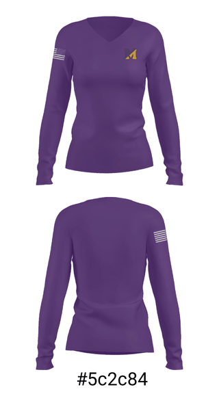 Women's Long Sleeve Vneck Shirt, Mount Saint Joseph Academy Golf, Golf, Teamtime, Team time, sublimation, custom sports apparel, team uniforms, spirit wear, spiritwear, sports uniforms, custom shirts, team store, custom team store, fundraiser sports, apparel fundraiser