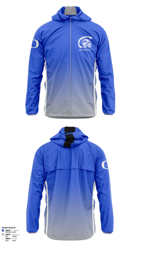 Windbreaker, Orland Jr Trojans Football, Football, Teamtime, Team time, sublimation, custom sports apparel, team uniforms, spirit wear, spiritwear, sports uniforms, custom shirts, team store, custom team store, fundraiser sports, apparel fundraiser