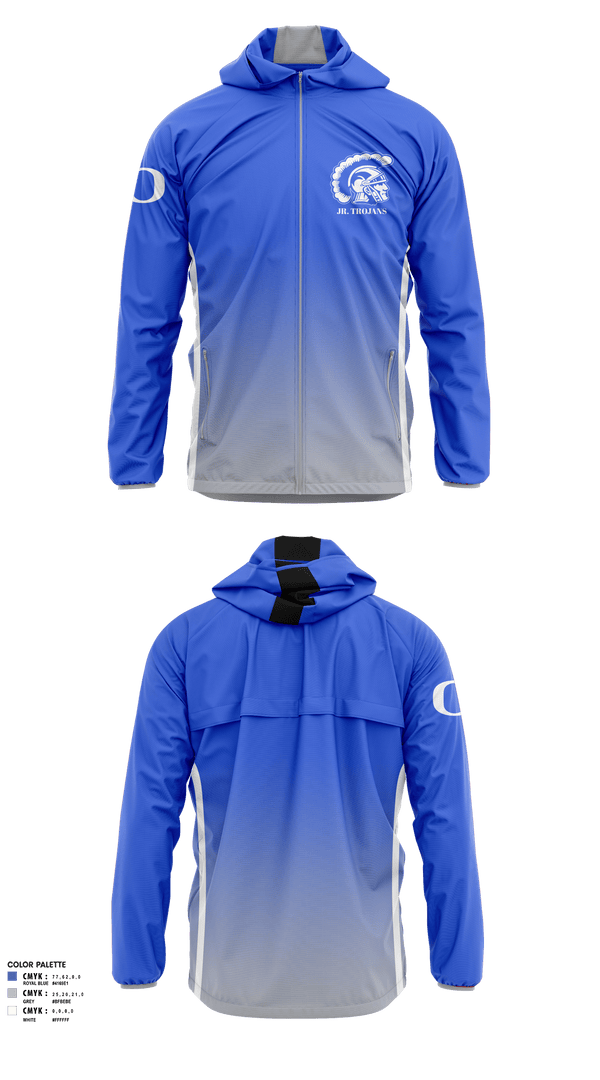Windbreaker, Orland Jr Trojans Football, Football, Teamtime, Team time, sublimation, custom sports apparel, team uniforms, spirit wear, spiritwear, sports uniforms, custom shirts, team store, custom team store, fundraiser sports, apparel fundraiser