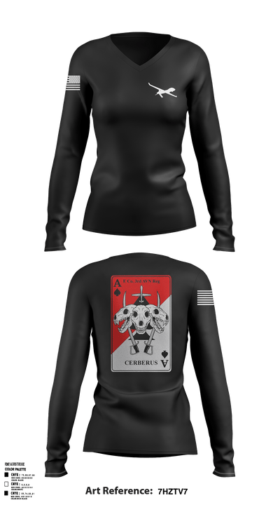 E.Co 3/CAB “Cerberus” 56288526 Women's Long Sleeve V-neck Shirt - 40