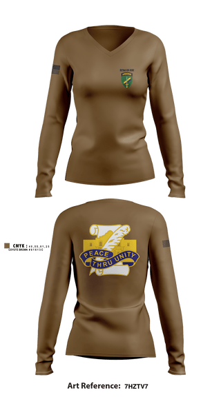 Women's Long Sleeve Vneck Shirt, , Army, Teamtime, Team time, sublimation, custom sports apparel, team uniforms, spirit wear, spiritwear, sports uniforms, custom shirts, team store, custom team store, fundraiser sports, apparel fundraiser