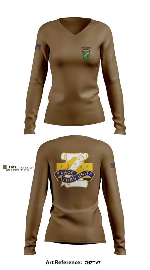 Women's Long Sleeve Vneck Shirt, , Army, Teamtime, Team time, sublimation, custom sports apparel, team uniforms, spirit wear, spiritwear, sports uniforms, custom shirts, team store, custom team store, fundraiser sports, apparel fundraiser