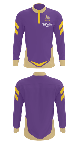 Quarter Zip Jacket, Queen Creek High School Golf, Golf, Teamtime, Team time, sublimation, custom sports apparel, team uniforms, spirit wear, spiritwear, sports uniforms, custom shirts, team store, custom team store, fundraiser sports, apparel fundraiser