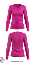 CrisCris 89988589 Women's Long Sleeve V-neck Shirt - 2
