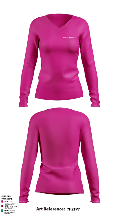 CrisCris 89988589 Women's Long Sleeve V-neck Shirt - 2