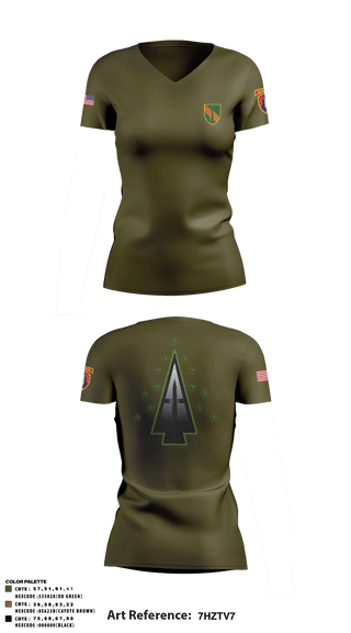 Women's Short Sleeve Vneck Shirt, , Army, Teamtime, Team time, sublimation, custom sports apparel, team uniforms, spirit wear, spiritwear, sports uniforms, custom shirts, team store, custom team store, fundraiser sports, apparel fundraiser