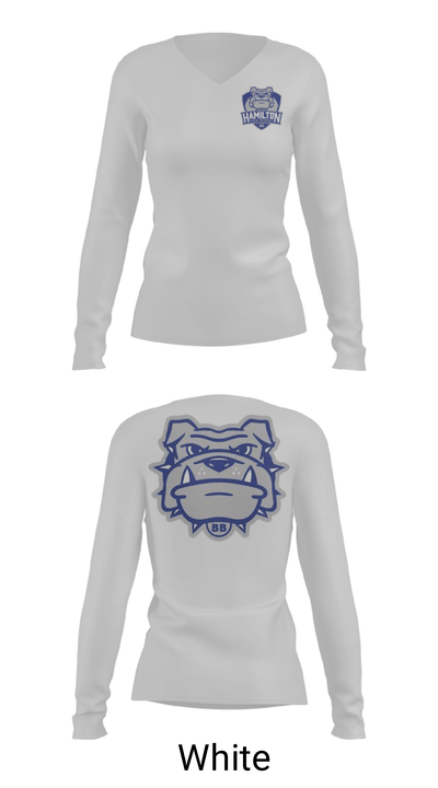 Hamilton High School Soccer 75906986 Women's Long Sleeve V-neck Shirt - 23