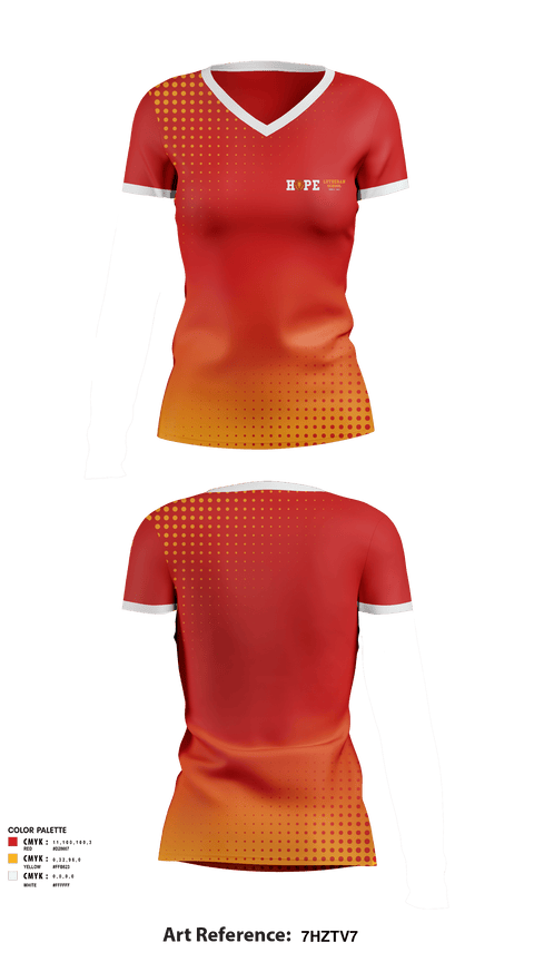 Women's Short Sleeve Vneck Shirt, Hope Lutheran Church and School, Spirit Store, Teamtime, Team time, sublimation, custom sports apparel, team uniforms, spirit wear, spiritwear, sports uniforms, custom shirts, team store, custom team store, fundraiser sports, apparel fundraiser