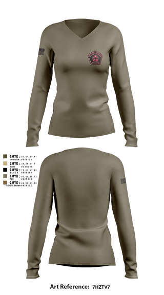 Women's Long Sleeve Vneck Shirt, , Police, Teamtime, Team time, sublimation, custom sports apparel, team uniforms, spirit wear, spiritwear, sports uniforms, custom shirts, team store, custom team store, fundraiser sports, apparel fundraiser