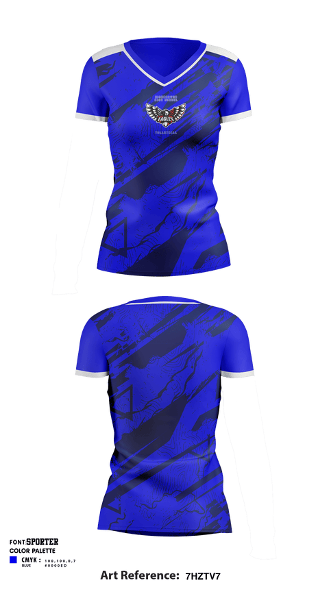 Women's Short Sleeve Vneck Shirt, Eisenhower High School Volleyball, Women's Volleyball, Teamtime, Team time, sublimation, custom sports apparel, team uniforms, spirit wear, spiritwear, sports uniforms, custom shirts, team store, custom team store, fundraiser sports, apparel fundraiser