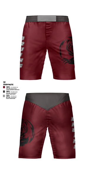 Fight Shorts, BRUINS, Wrestling, Teamtime, Team time, sublimation, custom sports apparel, team uniforms, spirit wear, spiritwear, sports uniforms, custom shirts, team store, custom team store, fundraiser sports, apparel fundraiser