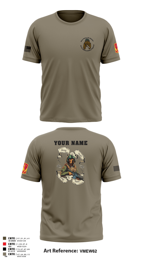 Long Sleeve Performance Shirt, Bravo Battery, 4th Battalion, 3rd Air Defense Artillery Regiment, Army, Teamtime, Team time, sublimation, custom sports apparel, team uniforms, spirit wear, spiritwear, sports uniforms, custom shirts, team store, custom team store, fundraiser sports, apparel fundraiser