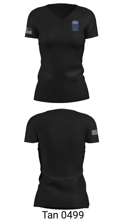 593D ESC HHC 9880984 Women's Short Sleeve V-neck Shirt - 21