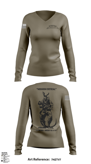 Women's Long Sleeve Vneck Shirt, , Army, Teamtime, Team time, sublimation, custom sports apparel, team uniforms, spirit wear, spiritwear, sports uniforms, custom shirts, team store, custom team store, fundraiser sports, apparel fundraiser