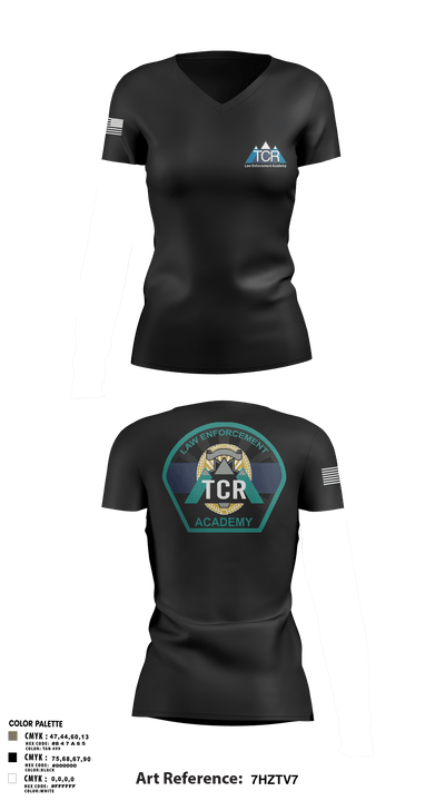 TCR LE ACADEMY 50847747 Women's Short Sleeve V-neck Shirt - 3