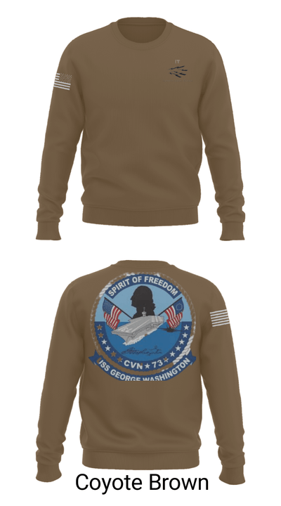 USS GEORGE WASHINGTON INFORMATION TECHNICIANS 62071140 Crew Neck Sweatshirt - 8
