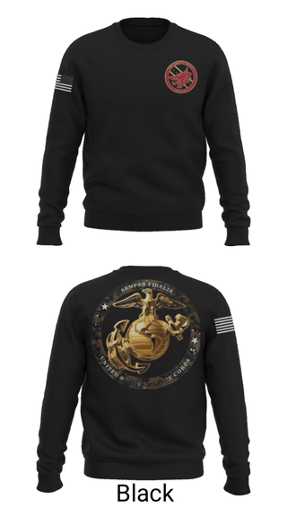 Crew Neck Sweatshirt, , Marines, Teamtime, Team time, sublimation, custom sports apparel, team uniforms, spirit wear, spiritwear, sports uniforms, custom shirts, team store, custom team store, fundraiser sports, apparel fundraiser