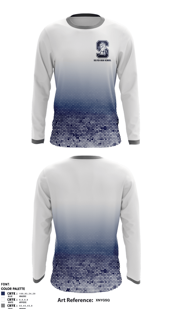 Long Sleeve Performance Shirt, Silver High School, Spirit Store, Teamtime, Team time, sublimation, custom sports apparel, team uniforms, spirit wear, spiritwear, sports uniforms, custom shirts, team store, custom team store, fundraiser sports, apparel fundraiser