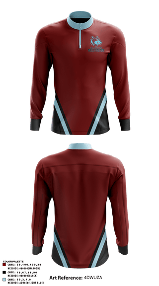Quarter Zip Jacket, Baldwin High School, Spirit Store, Teamtime, Team time, sublimation, custom sports apparel, team uniforms, spirit wear, spiritwear, sports uniforms, custom shirts, team store, custom team store, fundraiser sports, apparel fundraiser