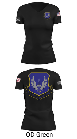 Women's Short Sleeve Vneck Shirt, , Air Force, Teamtime, Team time, sublimation, custom sports apparel, team uniforms, spirit wear, spiritwear, sports uniforms, custom shirts, team store, custom team store, fundraiser sports, apparel fundraiser