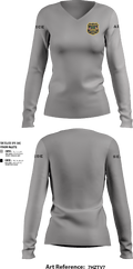 Service Aide 18682904 Women's Long Sleeve V-neck Shirt - 1