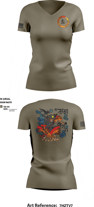 Women's Short Sleeve Vneck Shirt, , Army, Teamtime, Team time, sublimation, custom sports apparel, team uniforms, spirit wear, spiritwear, sports uniforms, custom shirts, team store, custom team store, fundraiser sports, apparel fundraiser