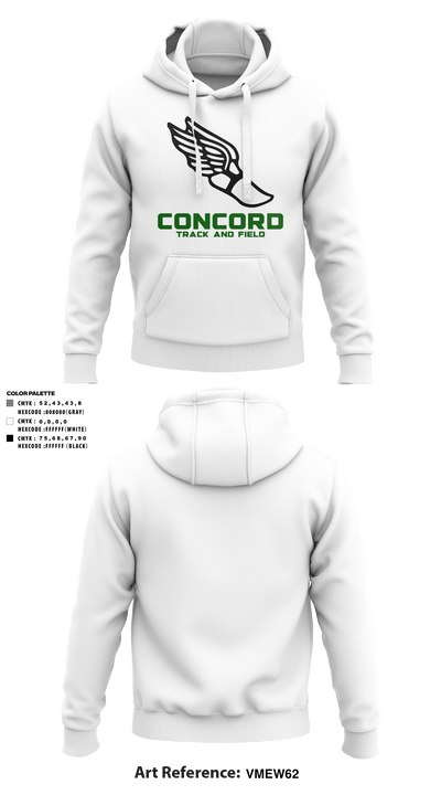 Concord High School Track 53059740 Hoodie - 8
